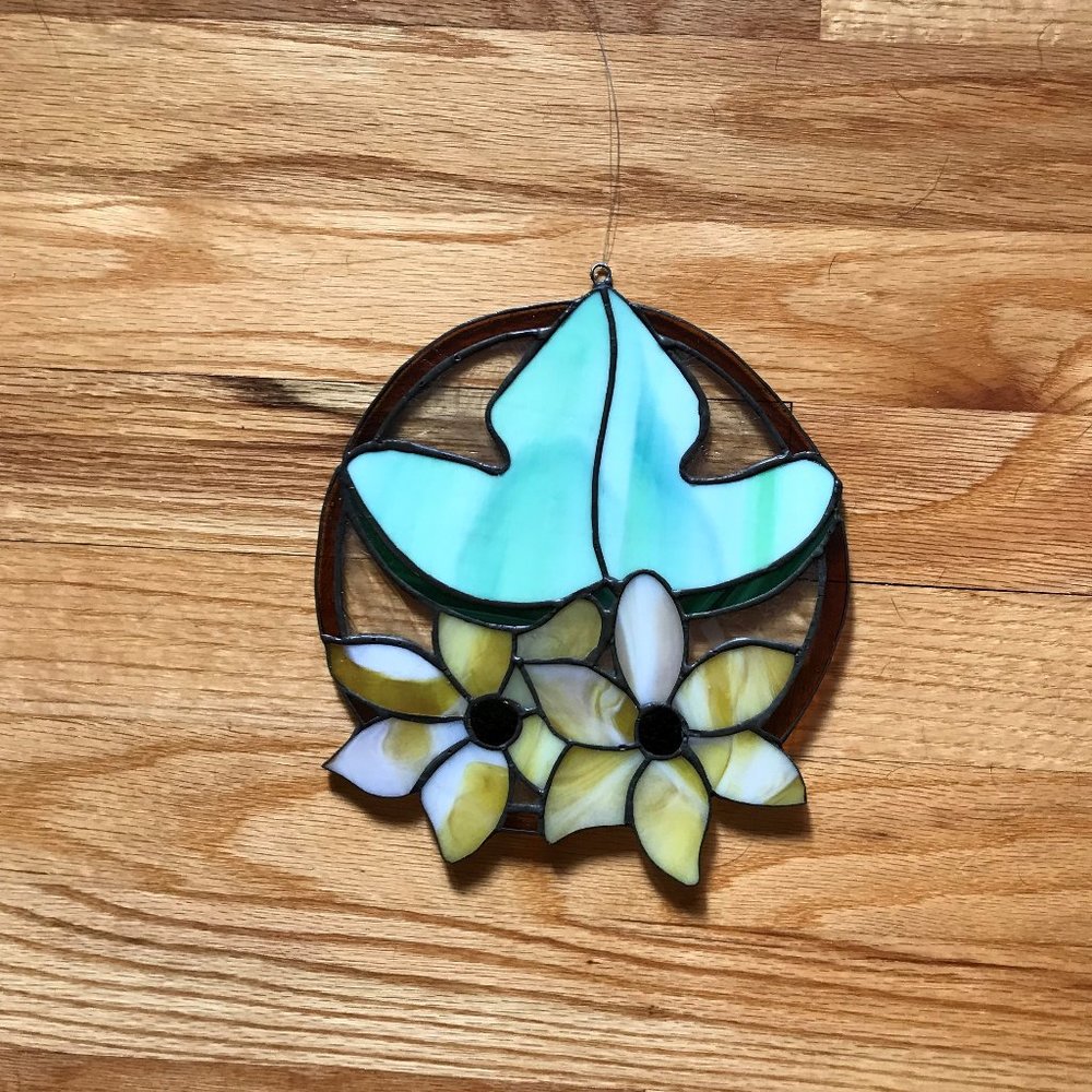 Stained Glass Floral window hanging